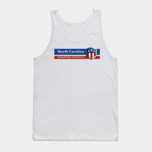 North Carolina - United State of America Tank Top by Steady Eyes